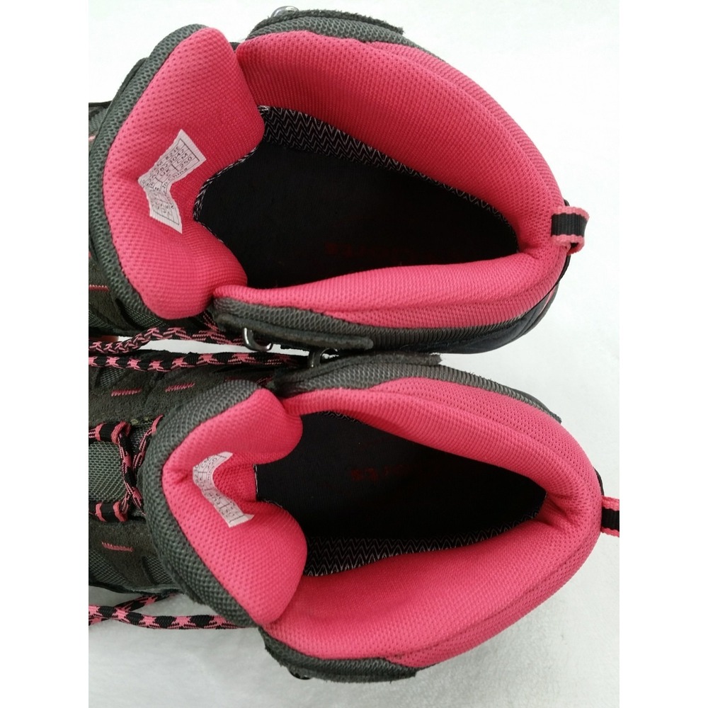 Women's CLORTS HKM-823E All Terrain Gray Pink Suede Hiking Trail Boots Shoes 7.5 - Picture 12 of 13